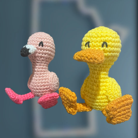 Crochet Sitting Birds